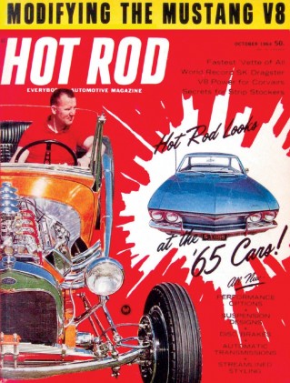 HOT ROD 1964 OCT - V8 CORVAIR, ED PINK, MUSTANG V8*